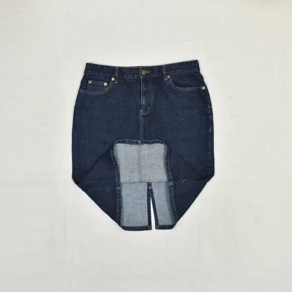 Lauren Ralph Lauren Women Straight Denim Skirt Cotton Blue Size 6 Knee Length - Picture 2 of 8
